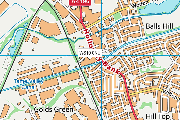 WS10 0NU map - OS VectorMap District (Ordnance Survey)