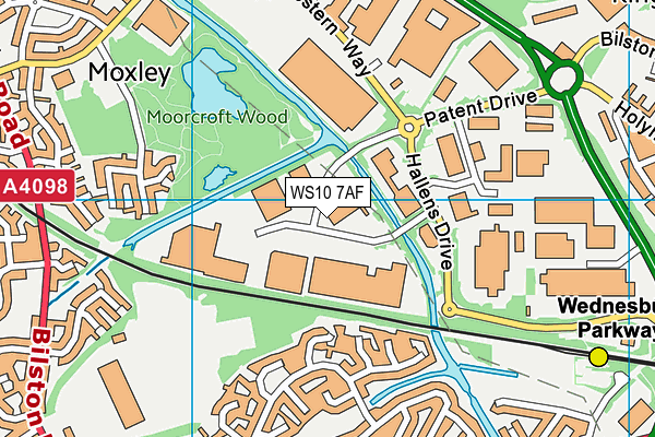 WS10 7AF map - OS VectorMap District (Ordnance Survey)