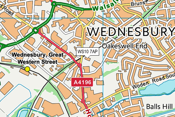 WS10 7AP map - OS VectorMap District (Ordnance Survey)