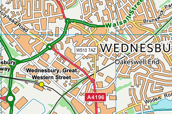 WS10 7AZ map - OS VectorMap District (Ordnance Survey)