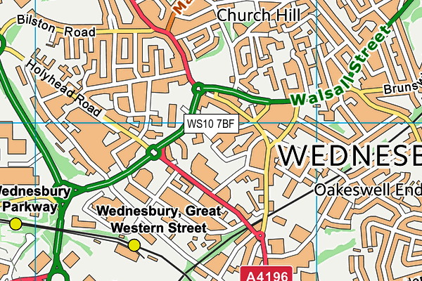 WS10 7BF map - OS VectorMap District (Ordnance Survey)