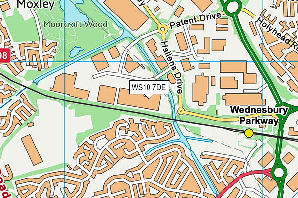 WS10 7DE map - OS VectorMap District (Ordnance Survey)