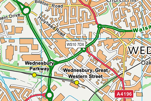 WS10 7DX map - OS VectorMap District (Ordnance Survey)