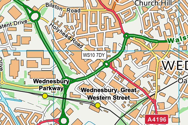 WS10 7DY map - OS VectorMap District (Ordnance Survey)