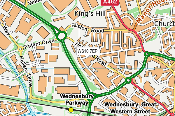 WS10 7EP map - OS VectorMap District (Ordnance Survey)