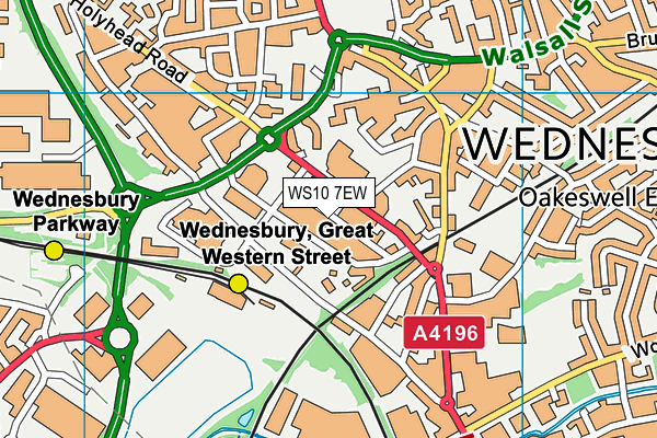 Map of AT WEDNESBURY PALLETS LIMITED at district scale
