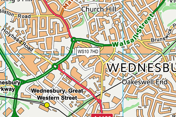 WS10 7HD map - OS VectorMap District (Ordnance Survey)