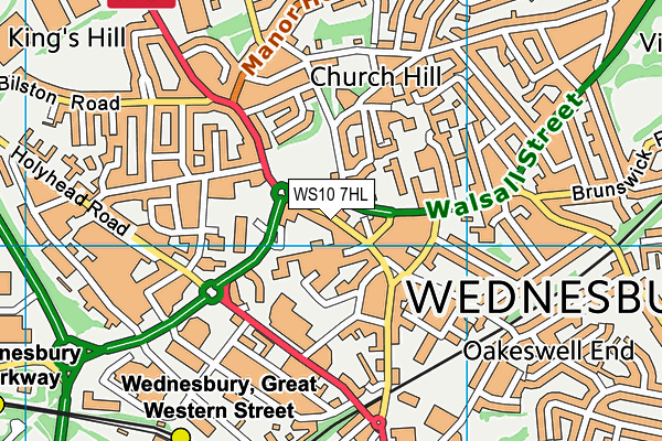 WS10 7HL map - OS VectorMap District (Ordnance Survey)