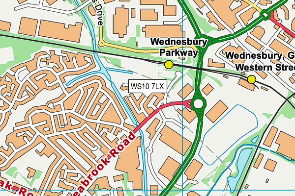 WS10 7LX map - OS VectorMap District (Ordnance Survey)