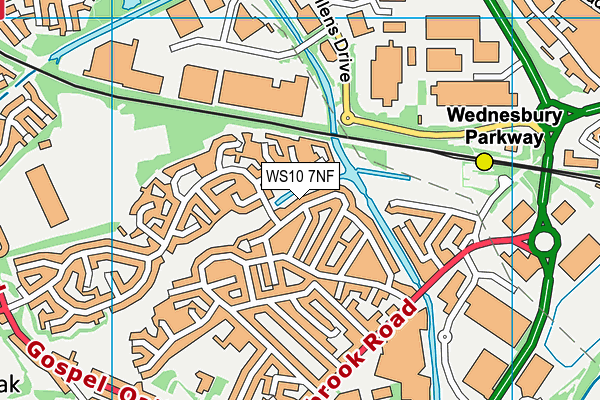 WS10 7NF map - OS VectorMap District (Ordnance Survey)