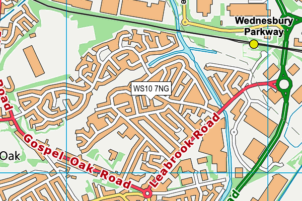 WS10 7NG map - OS VectorMap District (Ordnance Survey)