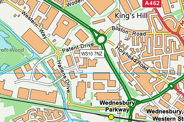 WS10 7NZ map - OS VectorMap District (Ordnance Survey)