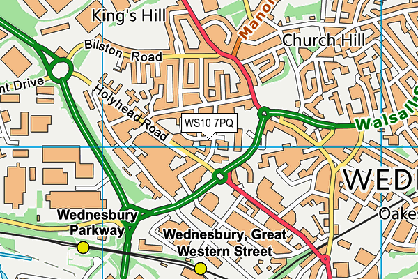 WS10 7PQ map - OS VectorMap District (Ordnance Survey)