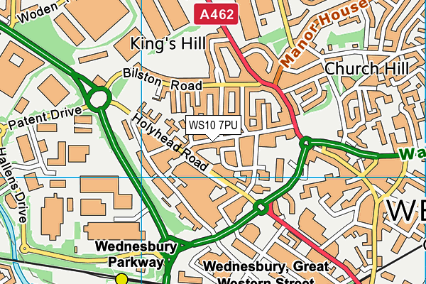 WS10 7PU map - OS VectorMap District (Ordnance Survey)