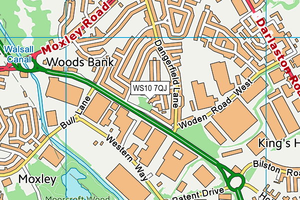 WS10 7QJ map - OS VectorMap District (Ordnance Survey)