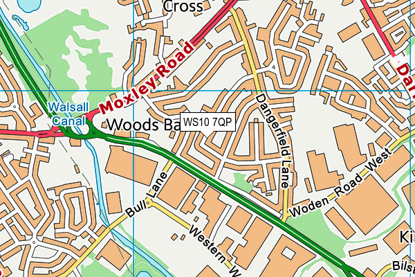 WS10 7QP map - OS VectorMap District (Ordnance Survey)