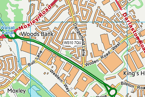 WS10 7QU map - OS VectorMap District (Ordnance Survey)