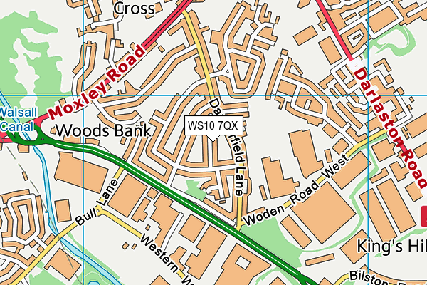 WS10 7QX map - OS VectorMap District (Ordnance Survey)