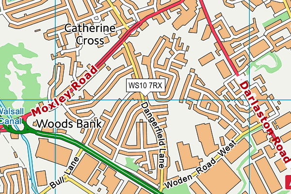 WS10 7RX map - OS VectorMap District (Ordnance Survey)
