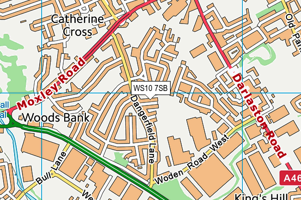WS10 7SB map - OS VectorMap District (Ordnance Survey)