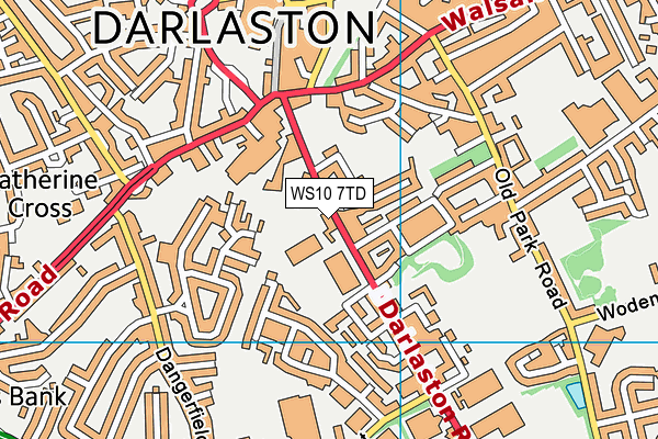 WS10 7TD map - OS VectorMap District (Ordnance Survey)