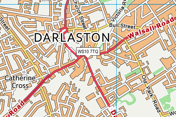 Map of DARLASTON TAXSHOP LTD at district scale
