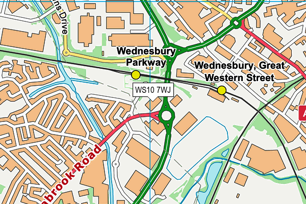 WS10 7WJ map - OS VectorMap District (Ordnance Survey)