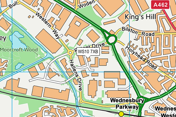 WS10 7XB map - OS VectorMap District (Ordnance Survey)
