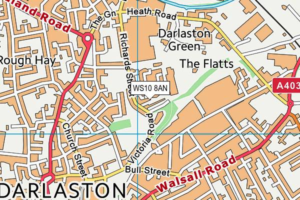 WS10 8AN map - OS VectorMap District (Ordnance Survey)