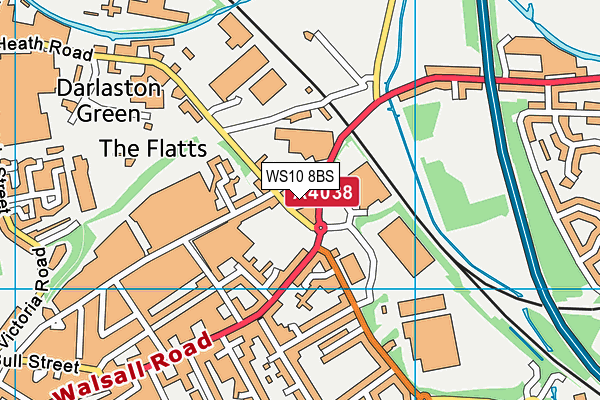 WS10 8BS map - OS VectorMap District (Ordnance Survey)