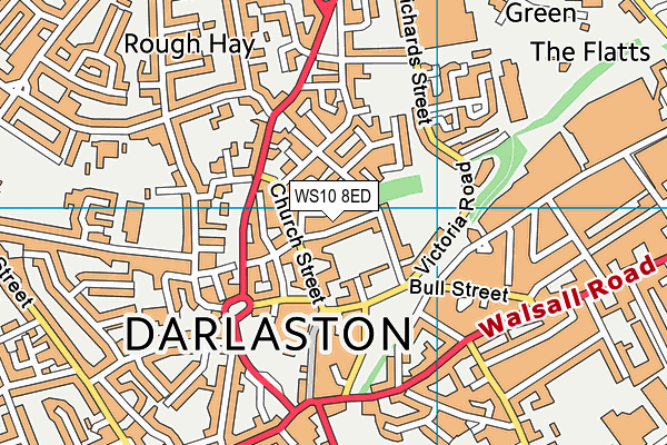 Darlaston Town Fc (Closed) map (WS10 8ED) - OS VectorMap District (Ordnance Survey)