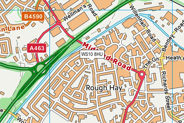 WS10 8HU map - OS VectorMap District (Ordnance Survey)