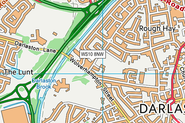 Darlaston Community Association map (WS10 8NW) - OS VectorMap District (Ordnance Survey)
