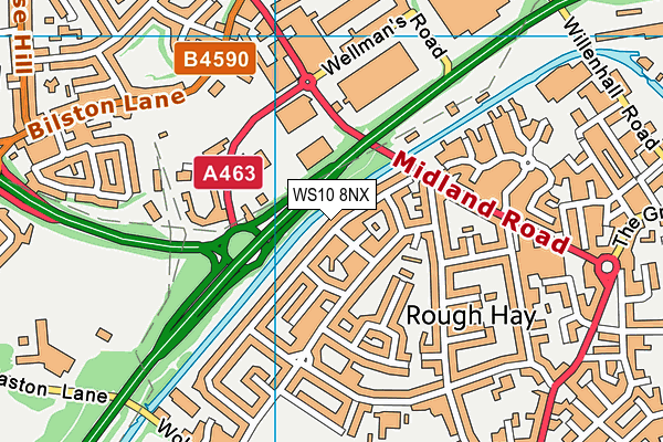 WS10 8NX map - OS VectorMap District (Ordnance Survey)