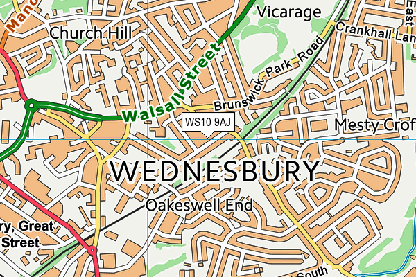 WS10 9AJ map - OS VectorMap District (Ordnance Survey)