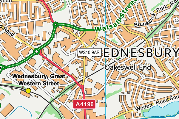 St John's Church of England Primary Academy map (WS10 9AR) - OS VectorMap District (Ordnance Survey)