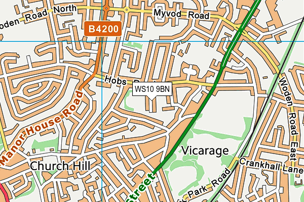 WS10 9BN map - OS VectorMap District (Ordnance Survey)