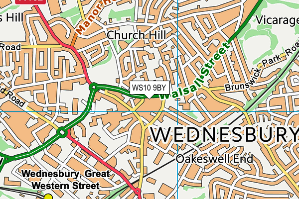 WS10 9BY map - OS VectorMap District (Ordnance Survey)