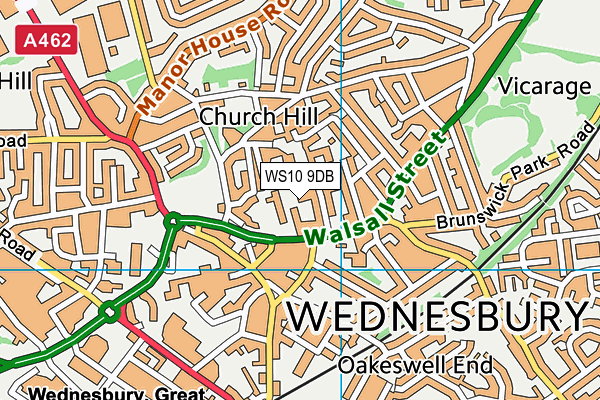 WS10 9DB map - OS VectorMap District (Ordnance Survey)