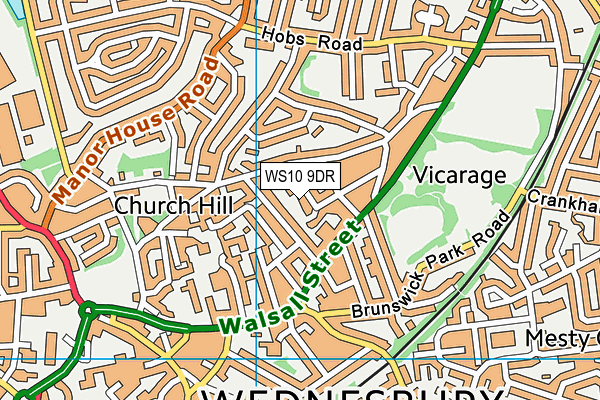 WS10 9DR map - OS VectorMap District (Ordnance Survey)