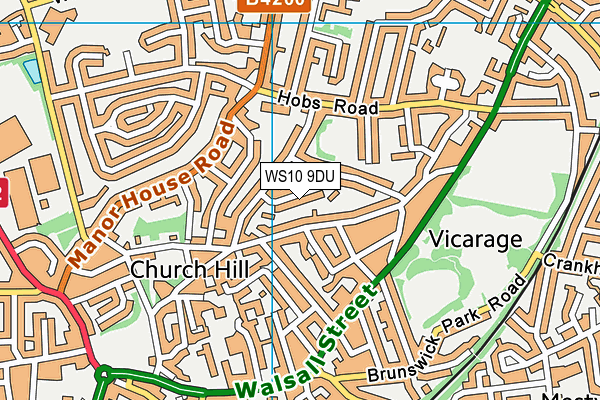 WS10 9DU map - OS VectorMap District (Ordnance Survey)