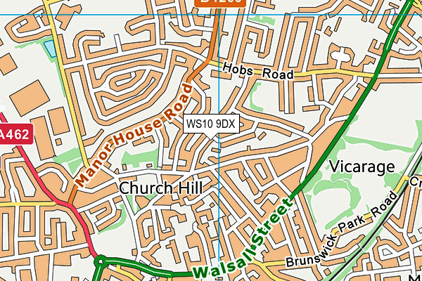 WS10 9DX map - OS VectorMap District (Ordnance Survey)