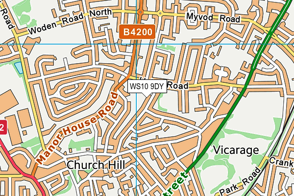 WS10 9DY map - OS VectorMap District (Ordnance Survey)