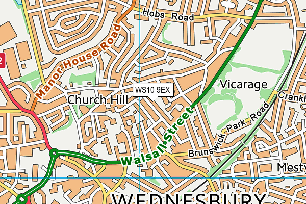 WS10 9EX map - OS VectorMap District (Ordnance Survey)