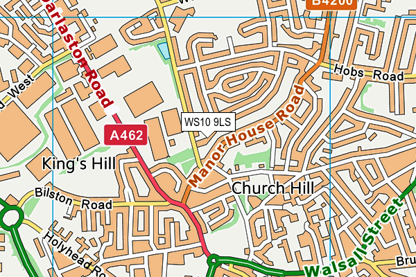 WS10 9LS map - OS VectorMap District (Ordnance Survey)