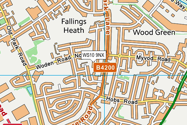 WS10 9NX map - OS VectorMap District (Ordnance Survey)