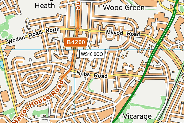 WS10 9QQ map - OS VectorMap District (Ordnance Survey)