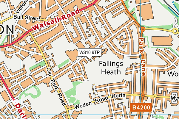 WS10 9TP map - OS VectorMap District (Ordnance Survey)