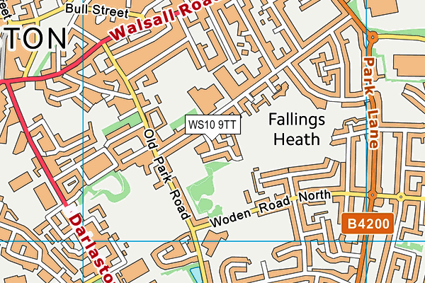 WS10 9TT map - OS VectorMap District (Ordnance Survey)