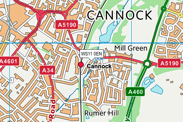 WS11 0EN map - OS VectorMap District (Ordnance Survey)